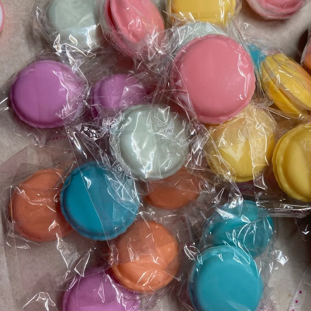 NWT plastic macaron trinket box. Perfect for jewelry, party favors, meds.